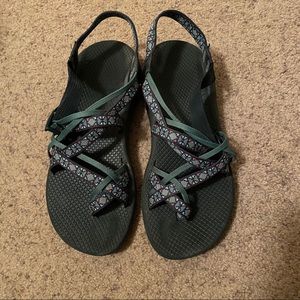 Green & Pink ZX2 Chacos